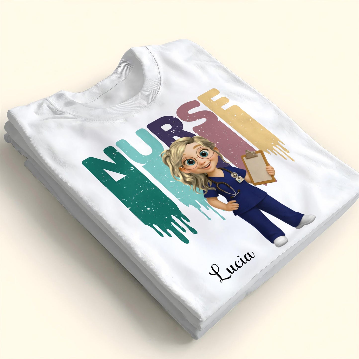 Nurse, Animated Character With Clipboard