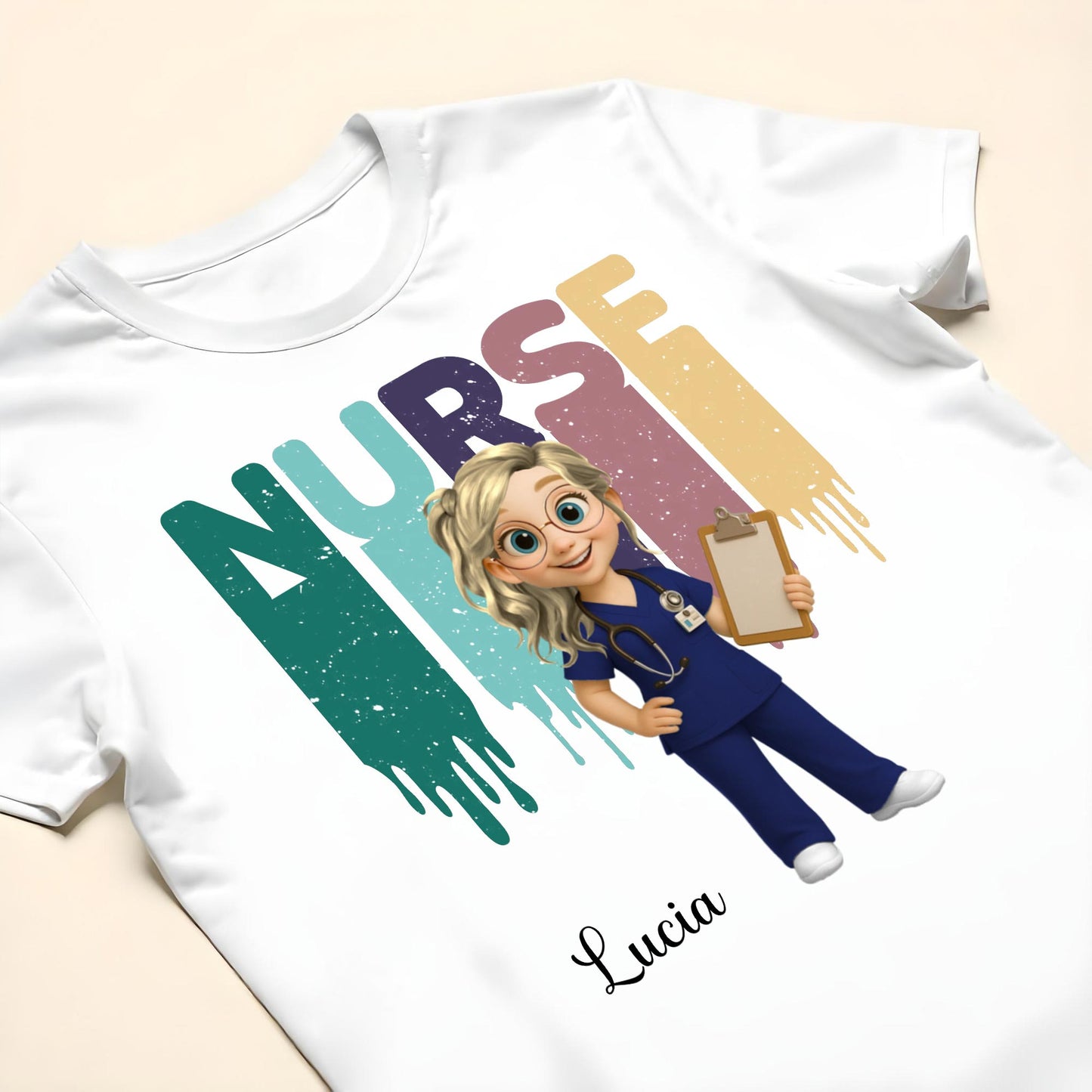 Nurse, Animated Character With Clipboard