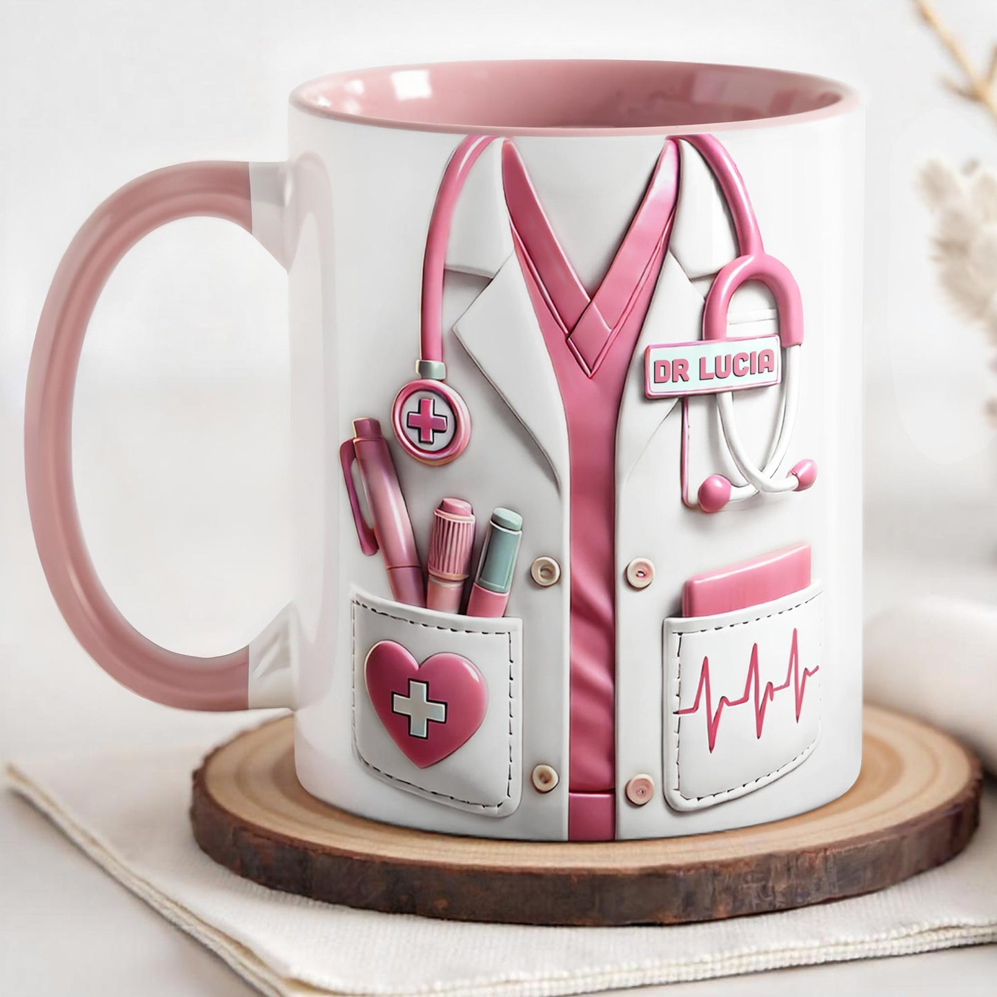 Essential Medical Equipment Gift For Healthcare Professionals - Personalized Custom Accent Mug - DOC009_AMUG