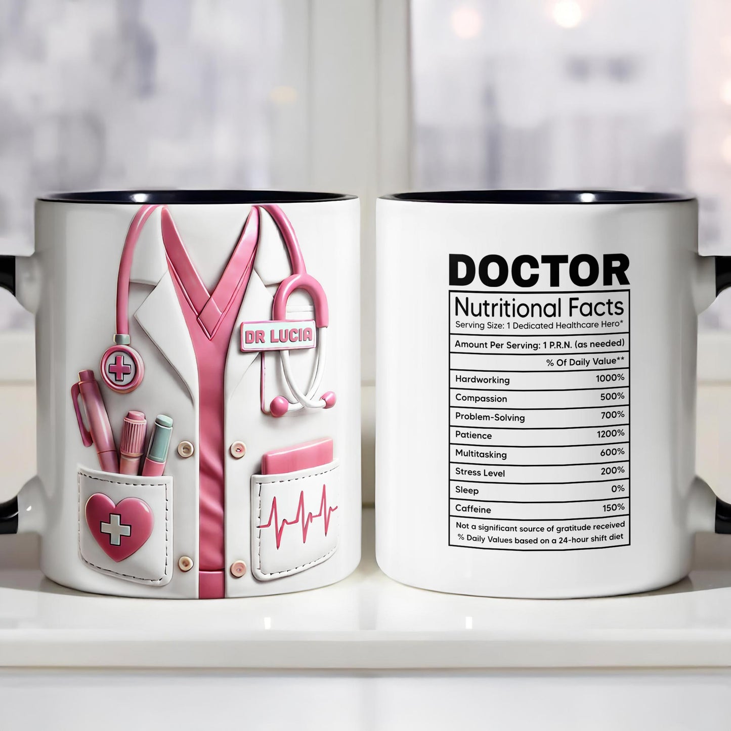Essential Medical Equipment Gift For Healthcare Professionals - Personalized Custom Accent Mug - DOC009_AMUG
