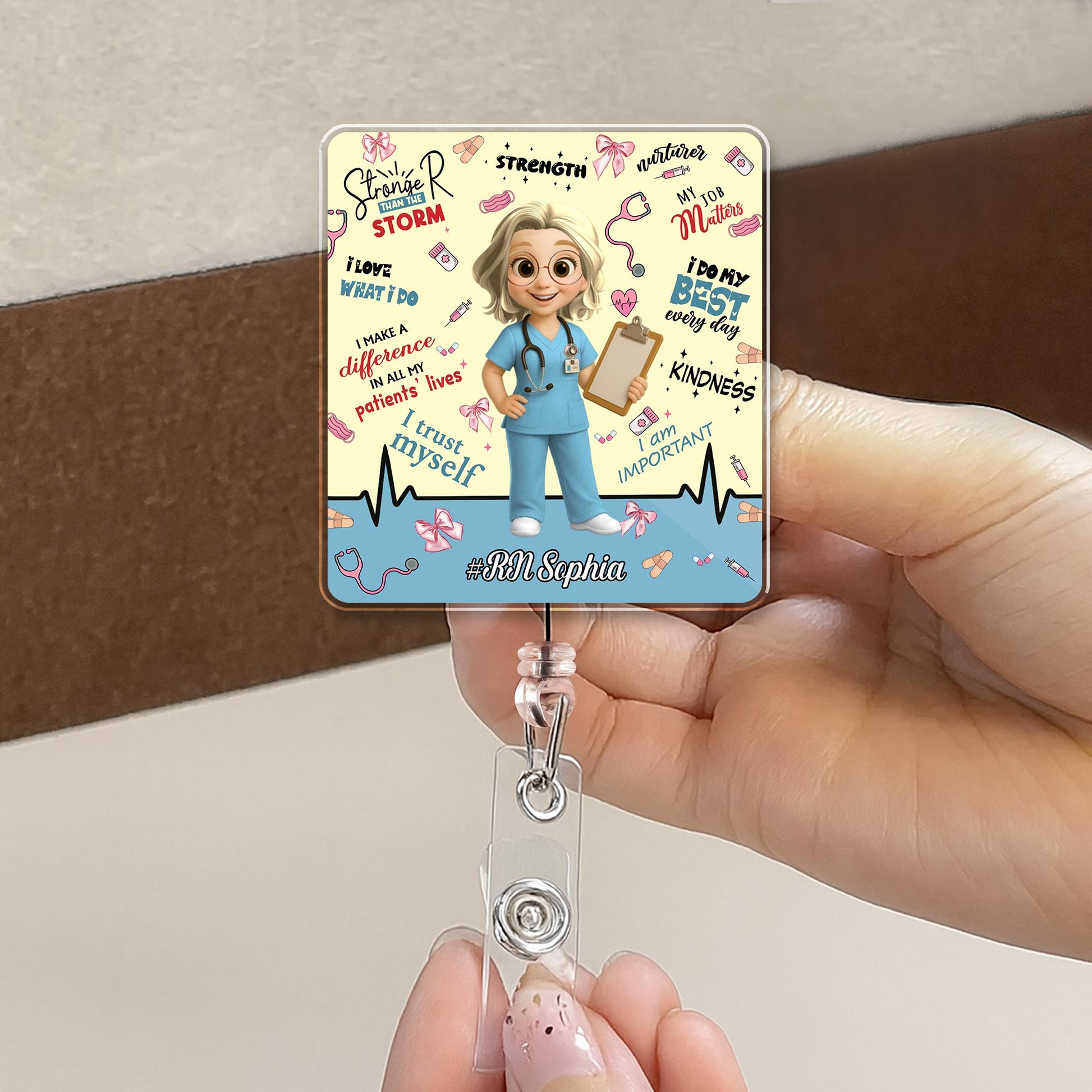 She Is Strong, I Love My Patients, Nurse Badge Reel