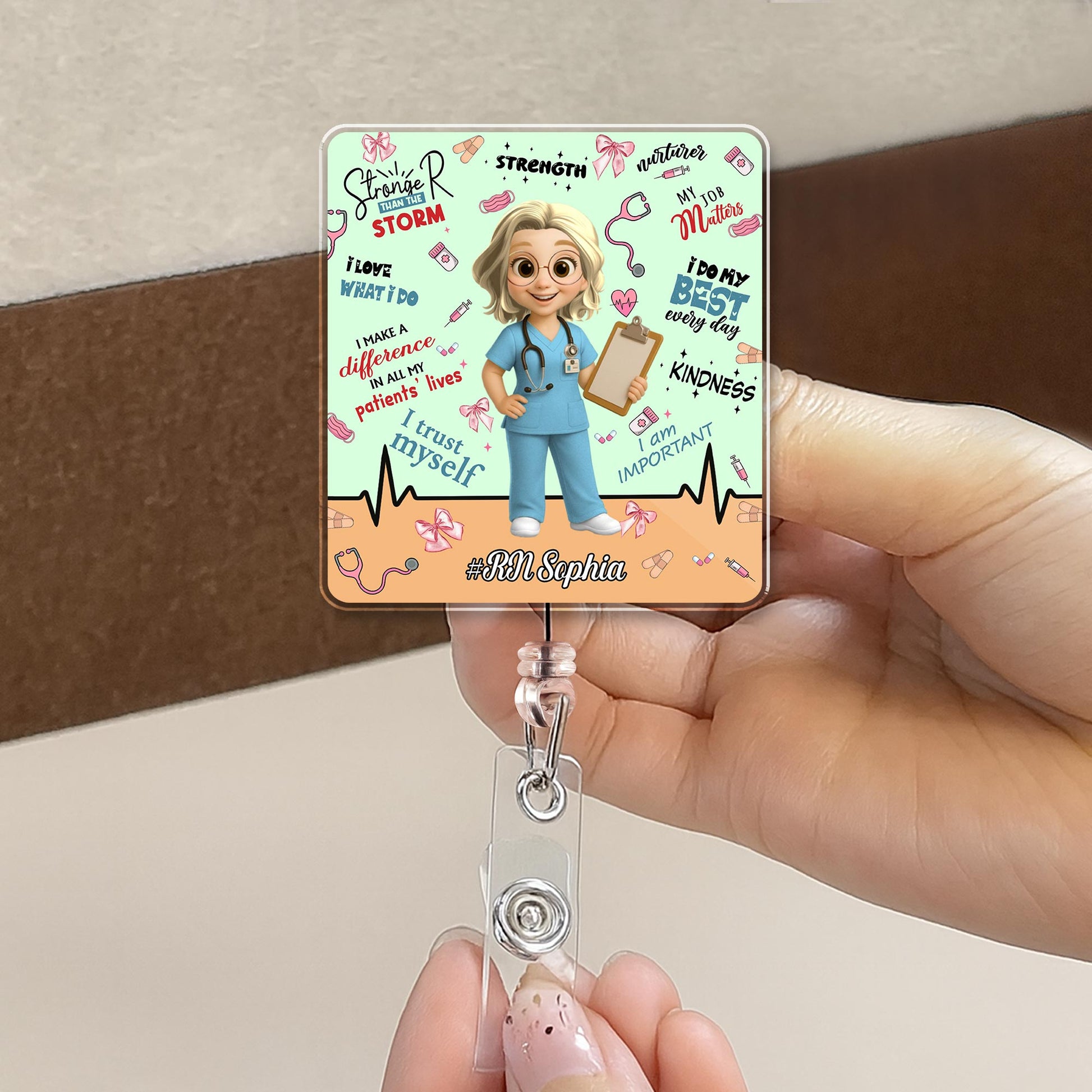She Is Strong, I Love My Patients, Nurse Badge Reel