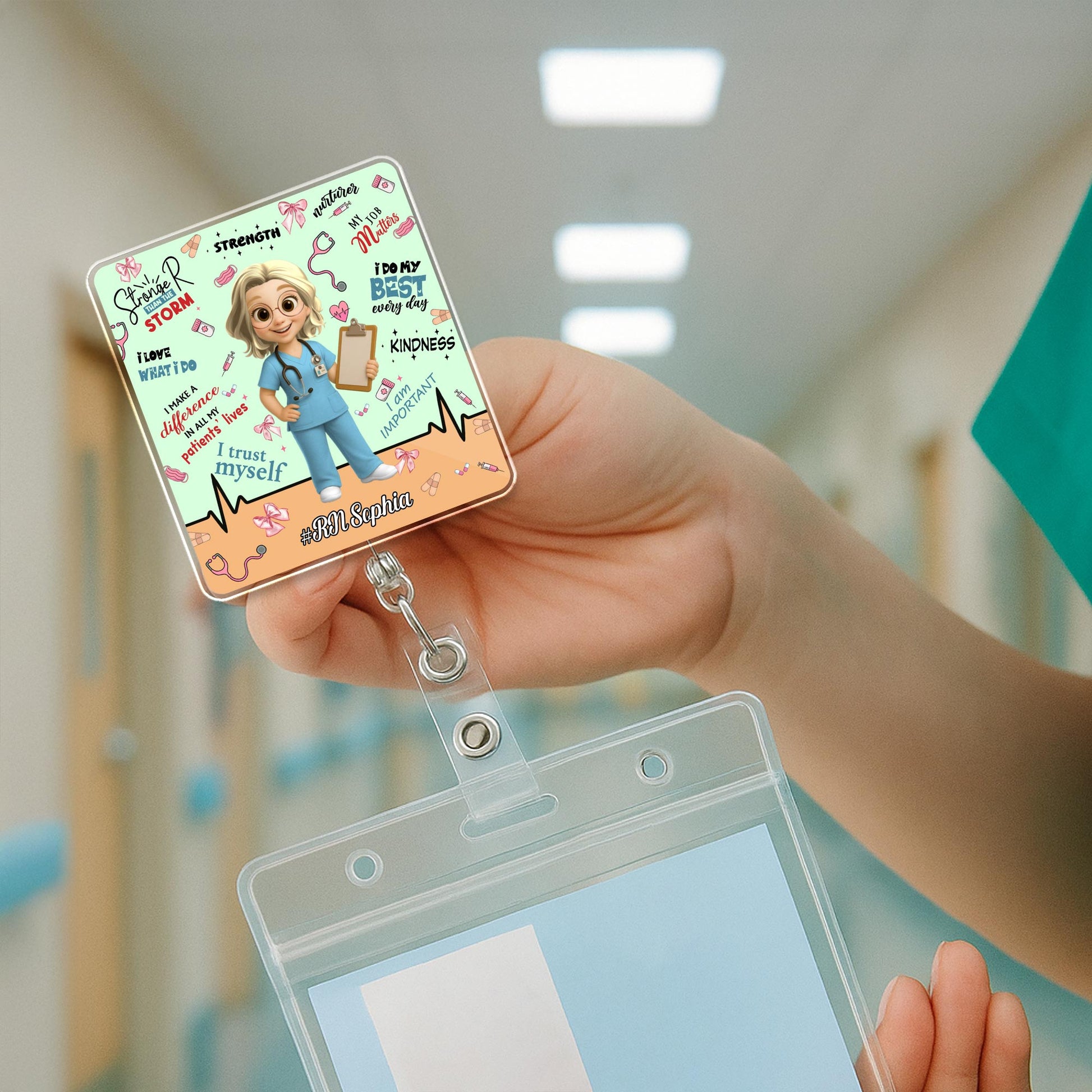 She Is Strong, I Love My Patients, Nurse Badge Reel