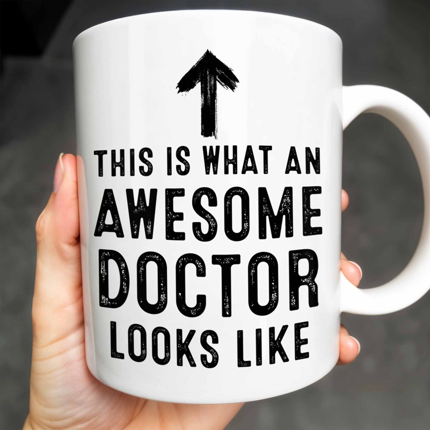 This Is What An Awesome Doctor Looks Like, Medical Coat and Stethoscope - Personalized Custom Coffee Mug - DOC010_MG