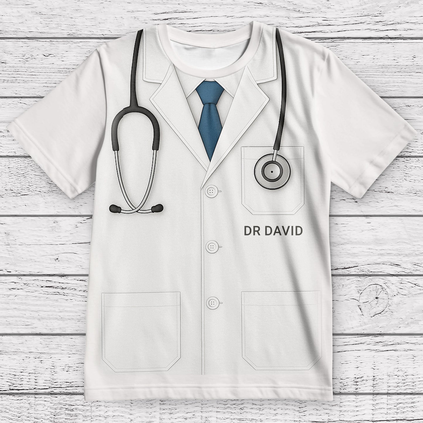 Realistic Doctor Coat And Stethoscope Design, Doctor Coat, Stethoscope
