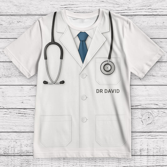 Realistic Doctor Coat And Stethoscope Design, Doctor Coat, Stethoscope