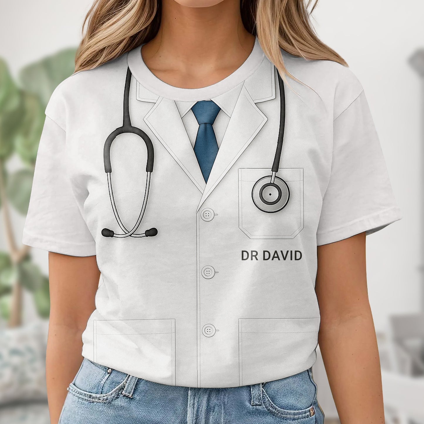 Realistic Doctor Coat And Stethoscope Design, Doctor Coat, Stethoscope