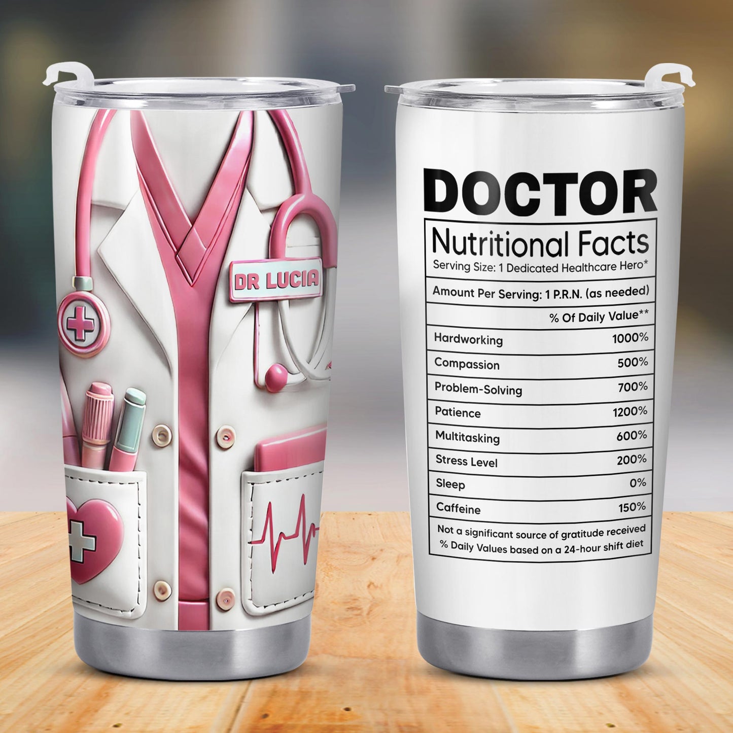 To A Brilliant Doctor, Your Care And Compassion, Medical Tools and Scrubs - Personalized Custom Stainless Steel Tumbler 20oz 30oz - DOC036_TB