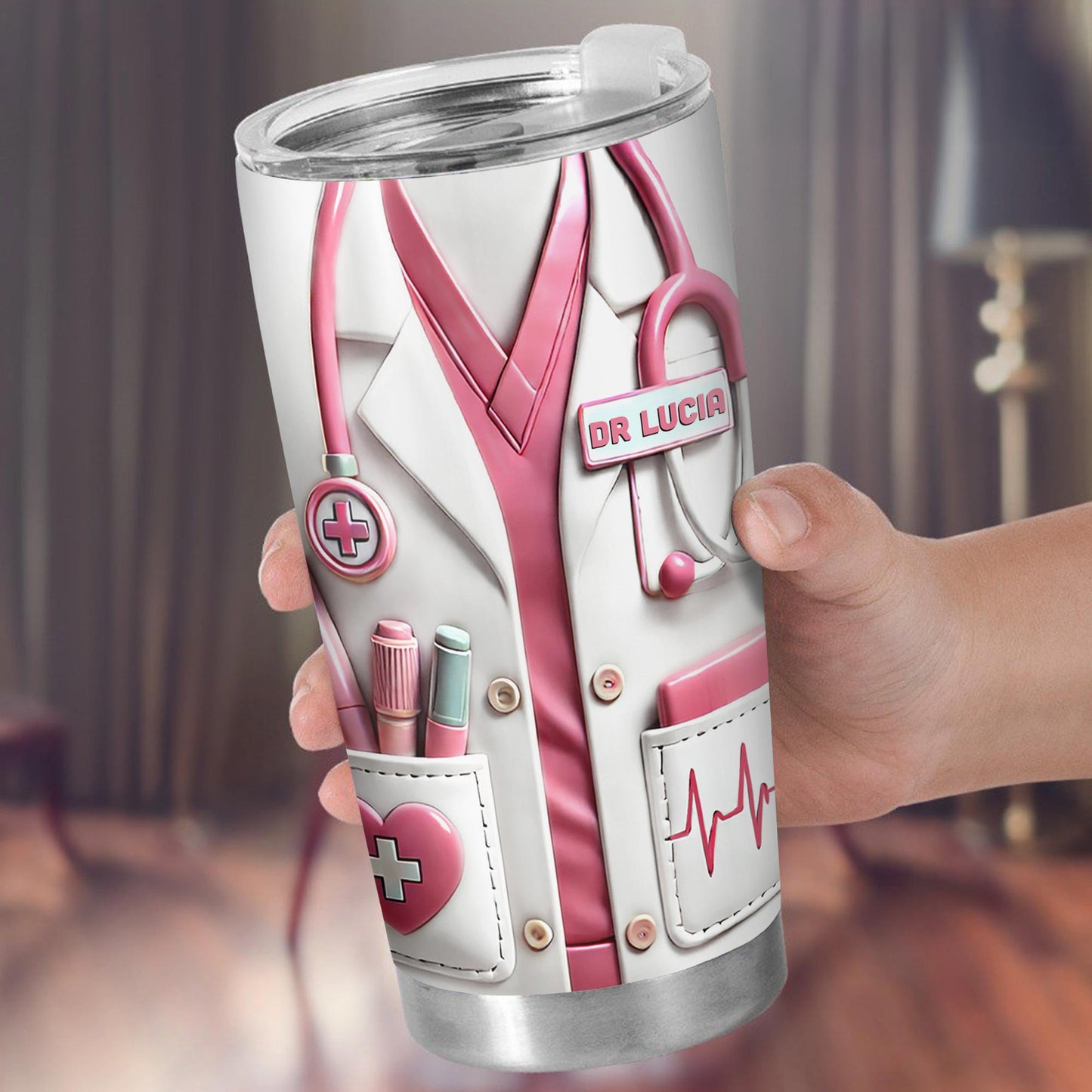 To A Brilliant Doctor, Your Care And Compassion, Medical Tools and Scrubs - Personalized Custom Stainless Steel Tumbler 20oz 30oz - DOC036_TB