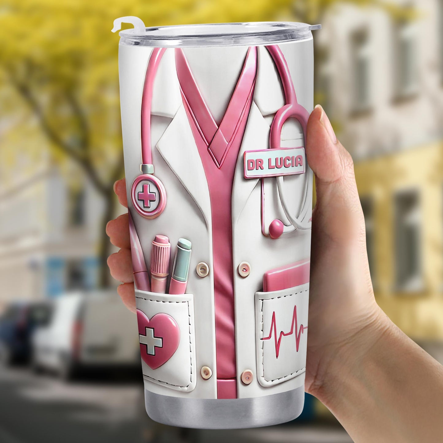 To A Brilliant Doctor, Your Care And Compassion, Medical Tools and Scrubs - Personalized Custom Stainless Steel Tumbler 20oz 30oz - DOC036_TB