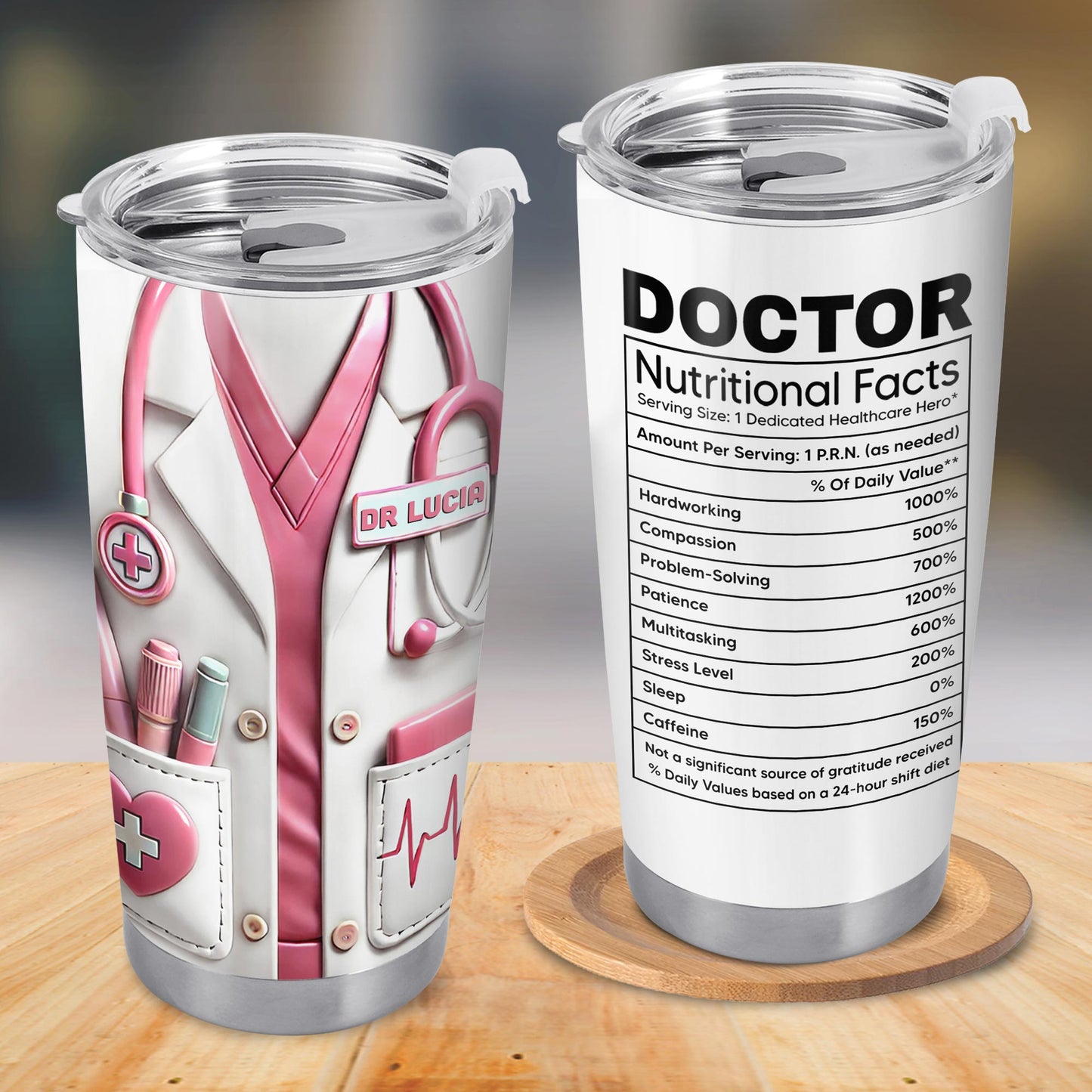 To A Brilliant Doctor, Your Care And Compassion, Medical Tools and Scrubs - Personalized Custom Stainless Steel Tumbler 20oz 30oz - DOC036_TB