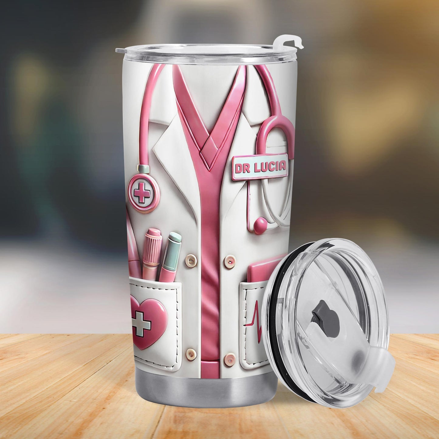 To A Brilliant Doctor, Your Care And Compassion, Medical Tools and Scrubs - Personalized Custom Stainless Steel Tumbler 20oz 30oz - DOC036_TB