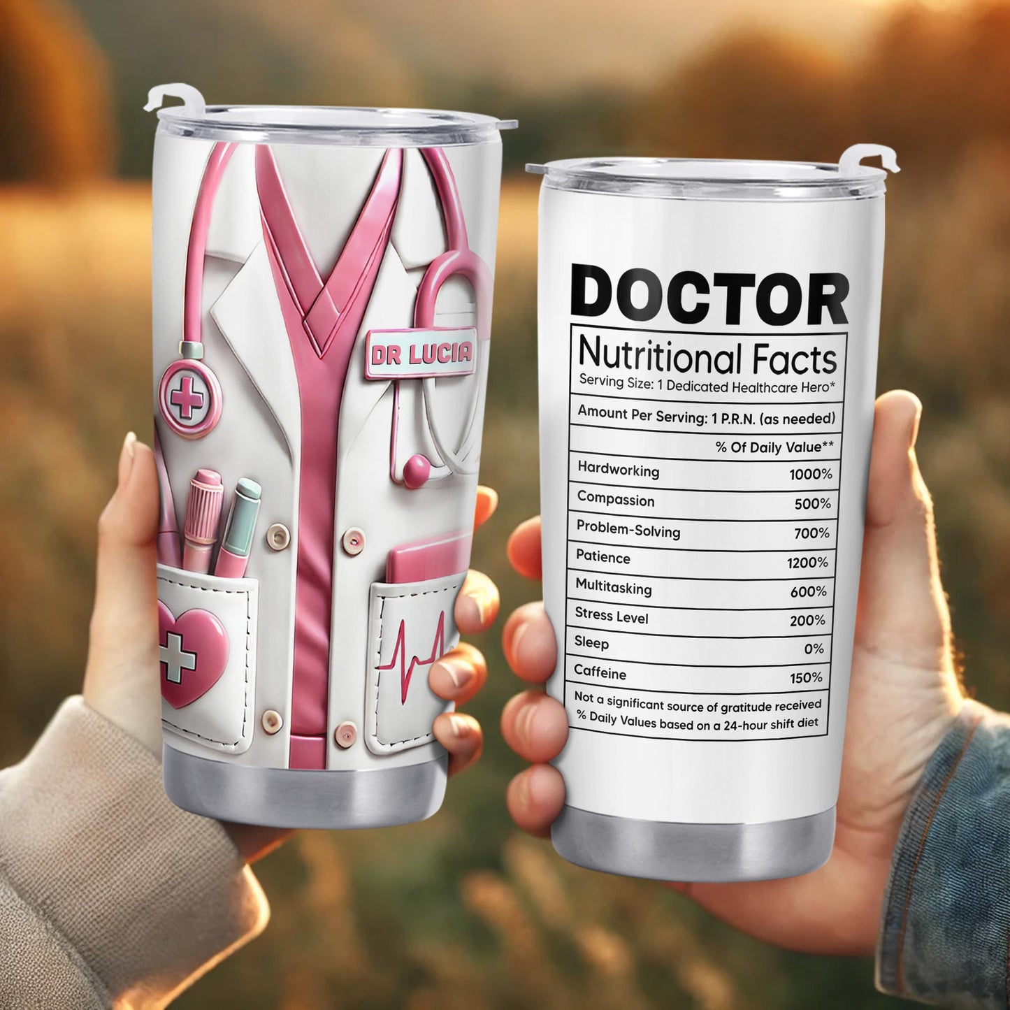 To A Brilliant Doctor, Your Care And Compassion, Medical Tools and Scrubs - Personalized Custom Stainless Steel Tumbler 20oz 30oz - DOC036_TB