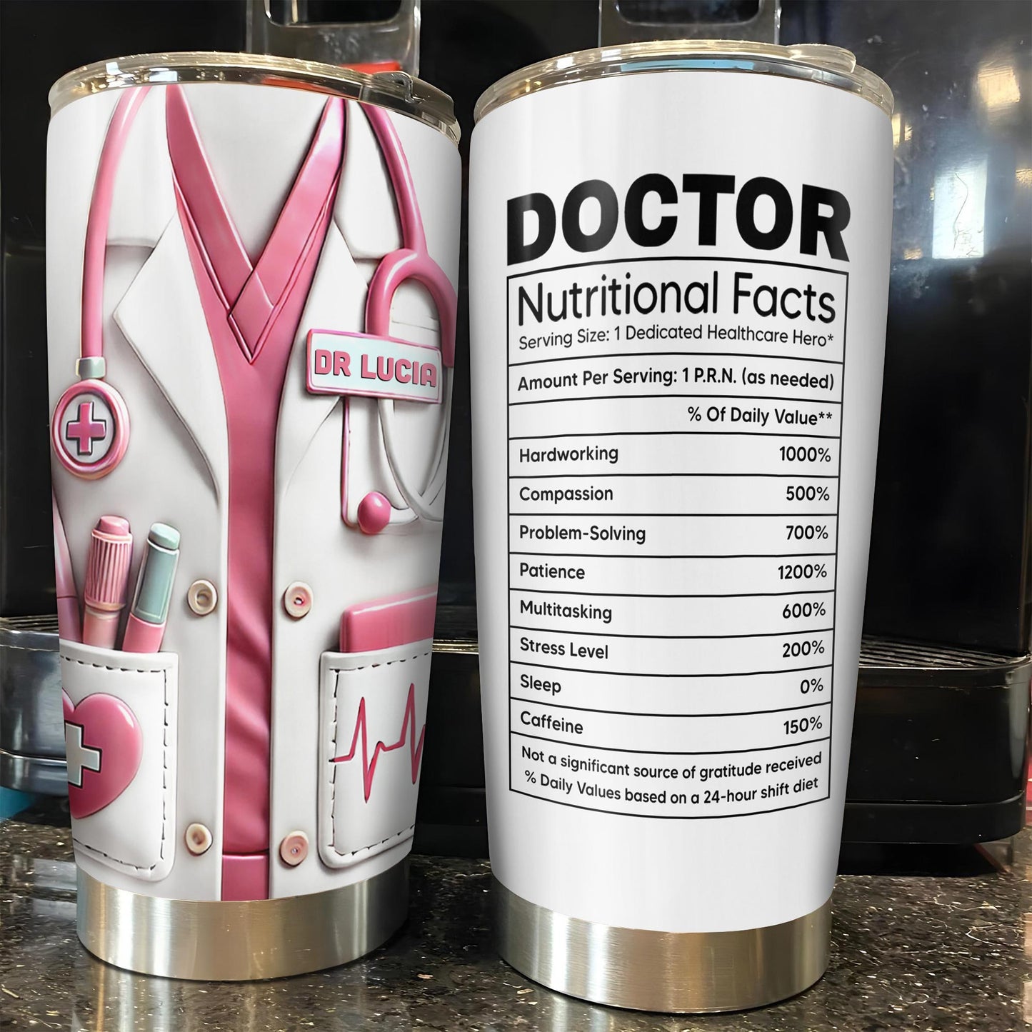 To A Brilliant Doctor, Your Care And Compassion, Medical Tools and Scrubs - Personalized Custom Stainless Steel Tumbler 20oz 30oz - DOC036_TB