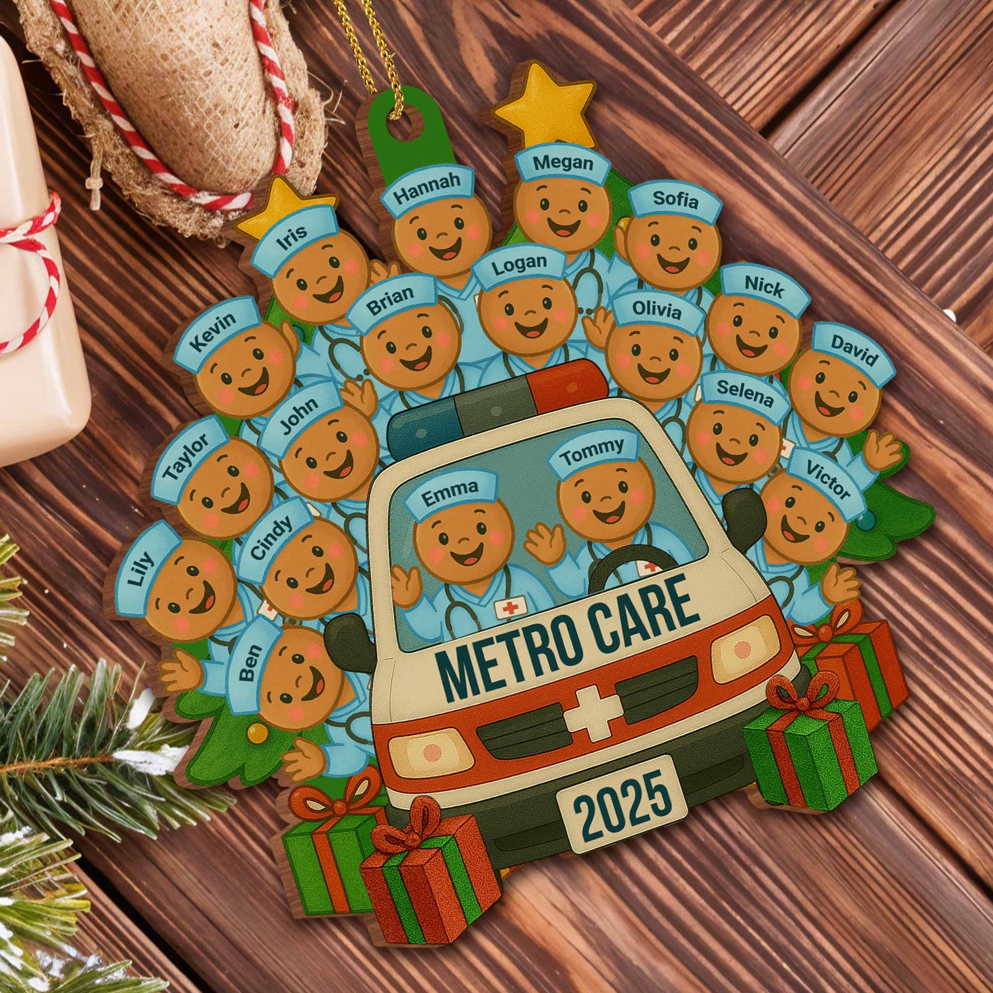 Celebrate Our Healthcare Heroes With Festive Ambulance And Nurses Ornament