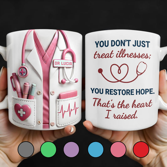 Restaura la Esperanza, Herramientas Médicas y Diseño de Corazón - Taza de Café Personalizada - DOC039_MG