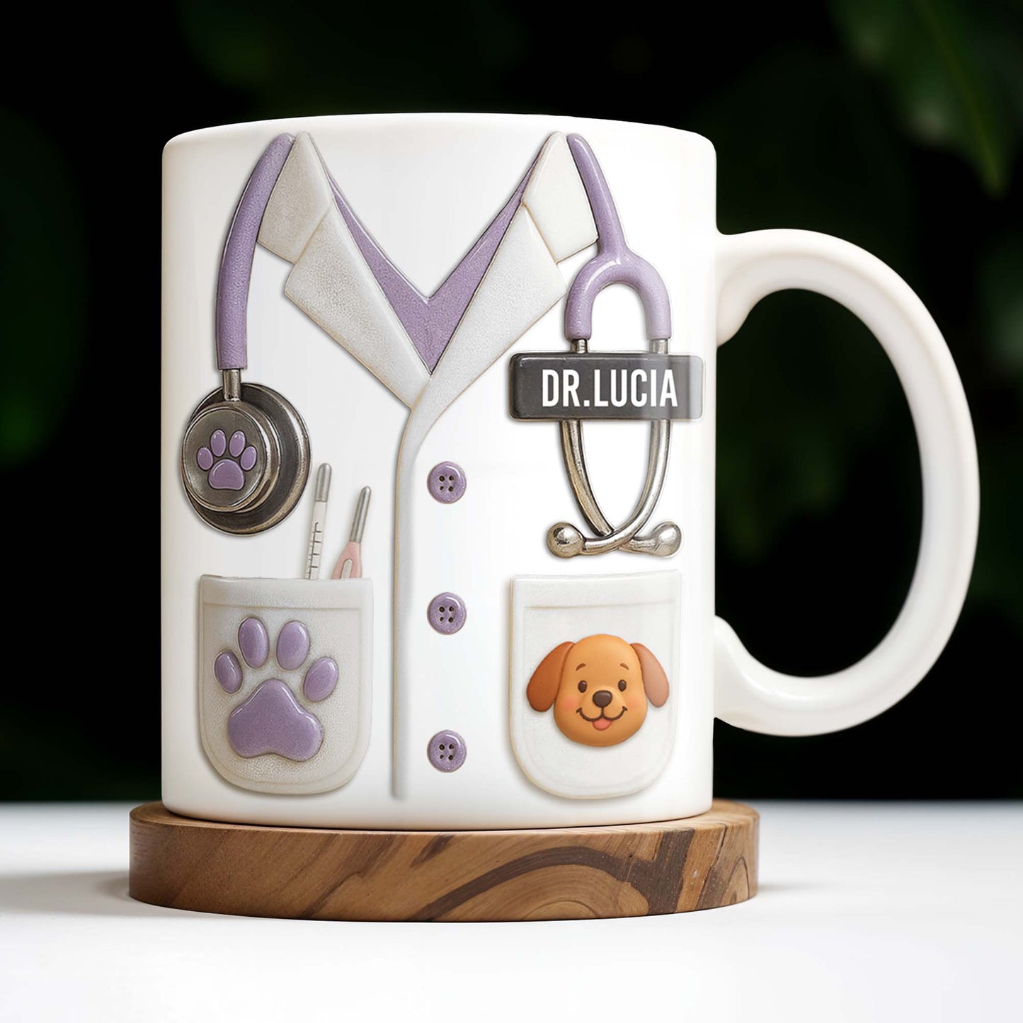 Custom Medical Professional Design With Stethoscope And Dog
