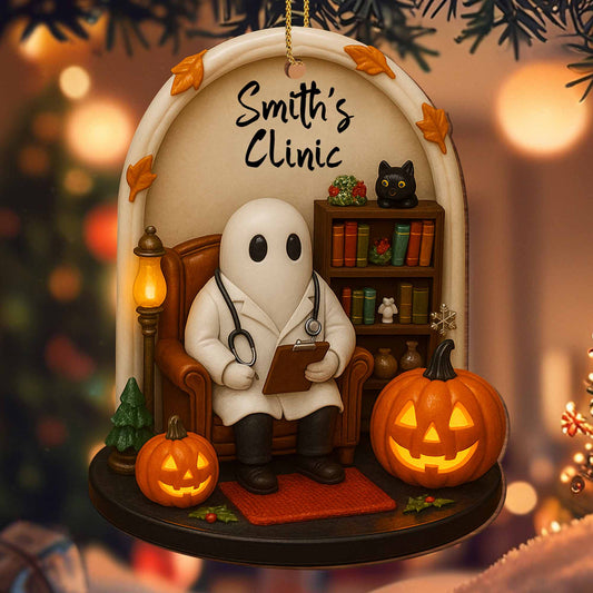 Celebrate Halloween With Ghost, Pumpkins, And Black Cat