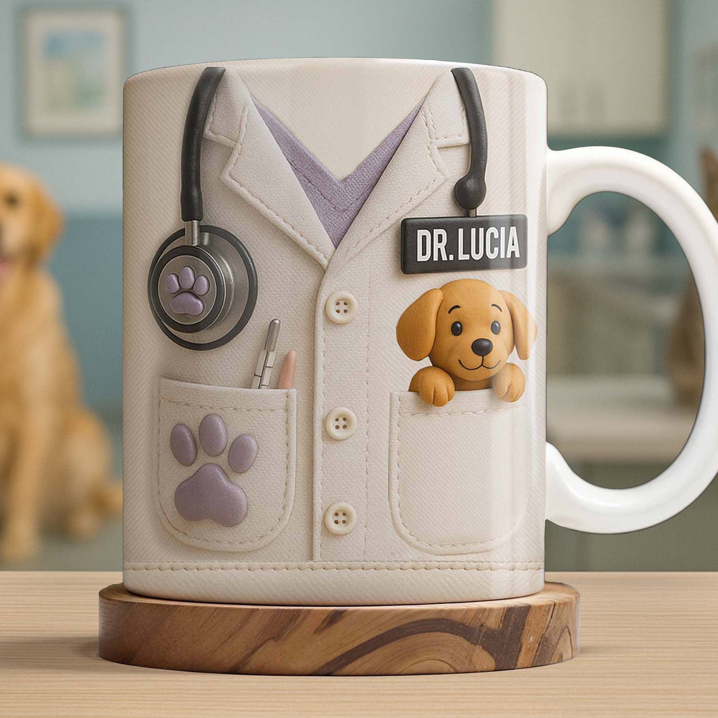 The Perfect Gift For Pet Lovers Featuring Lab Coat And Dog