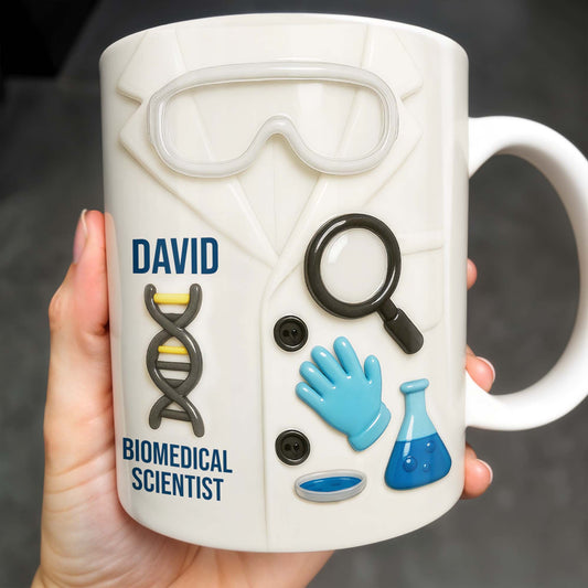 Biomedical Scientist, Magnifying Glass And Lab Essentials