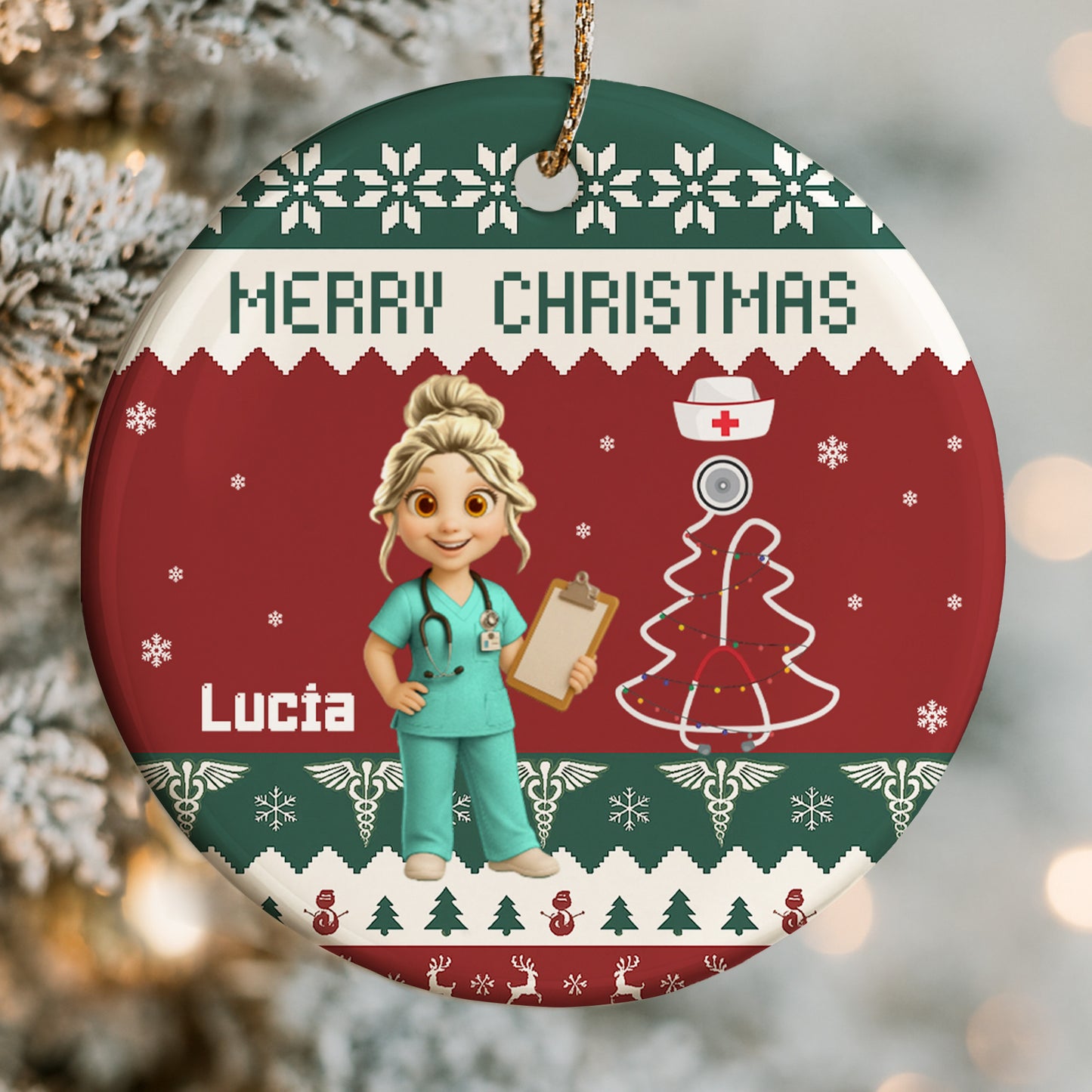 Merry Christmas Nurse Ornament