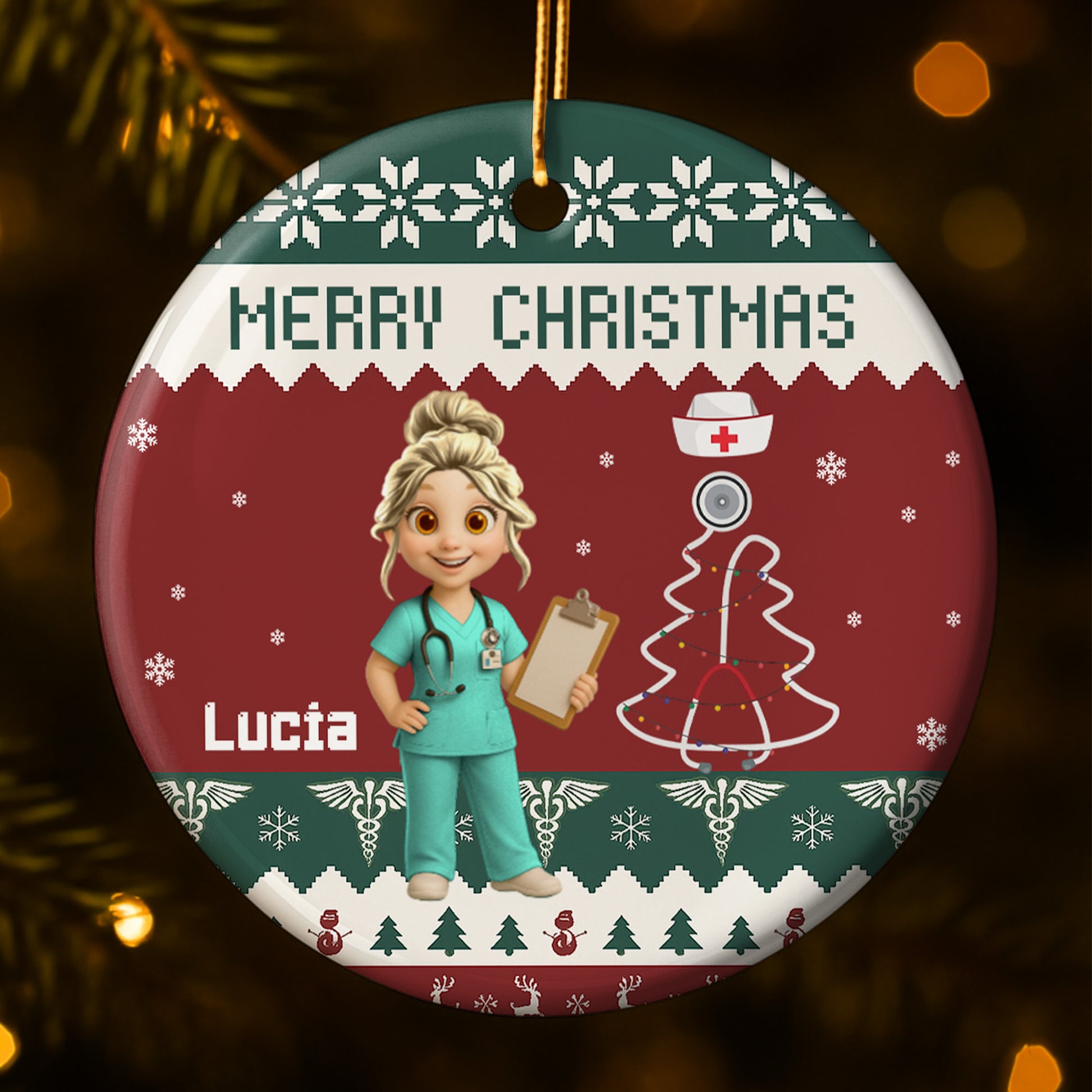 Merry Christmas Nurse Ornament