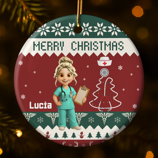 Merry Christmas Nurse Ornament