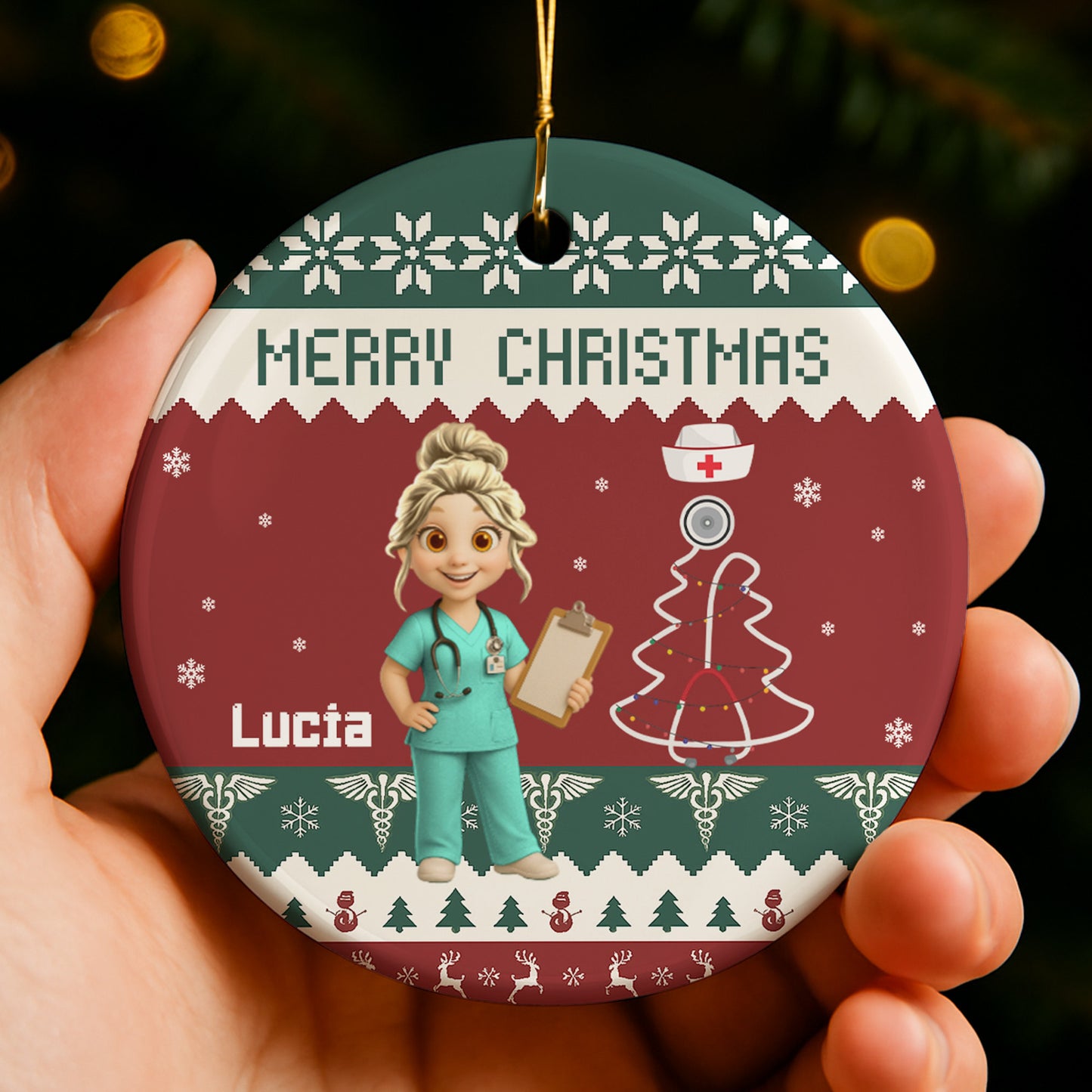 Merry Christmas Nurse Ornament