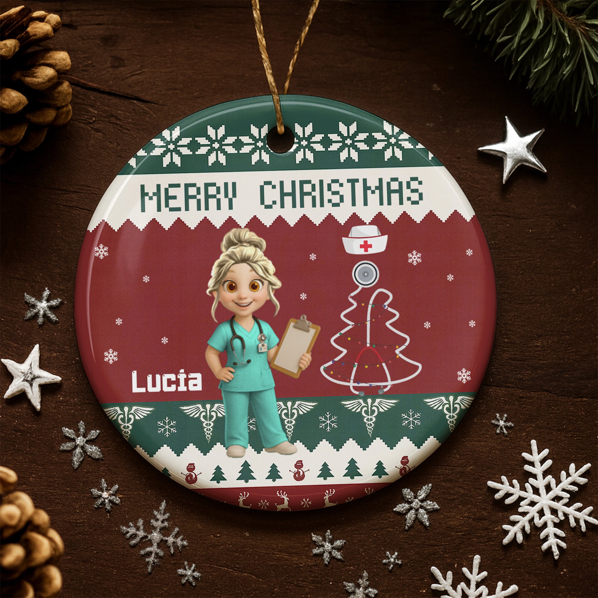 Merry Christmas Nurse Ornament