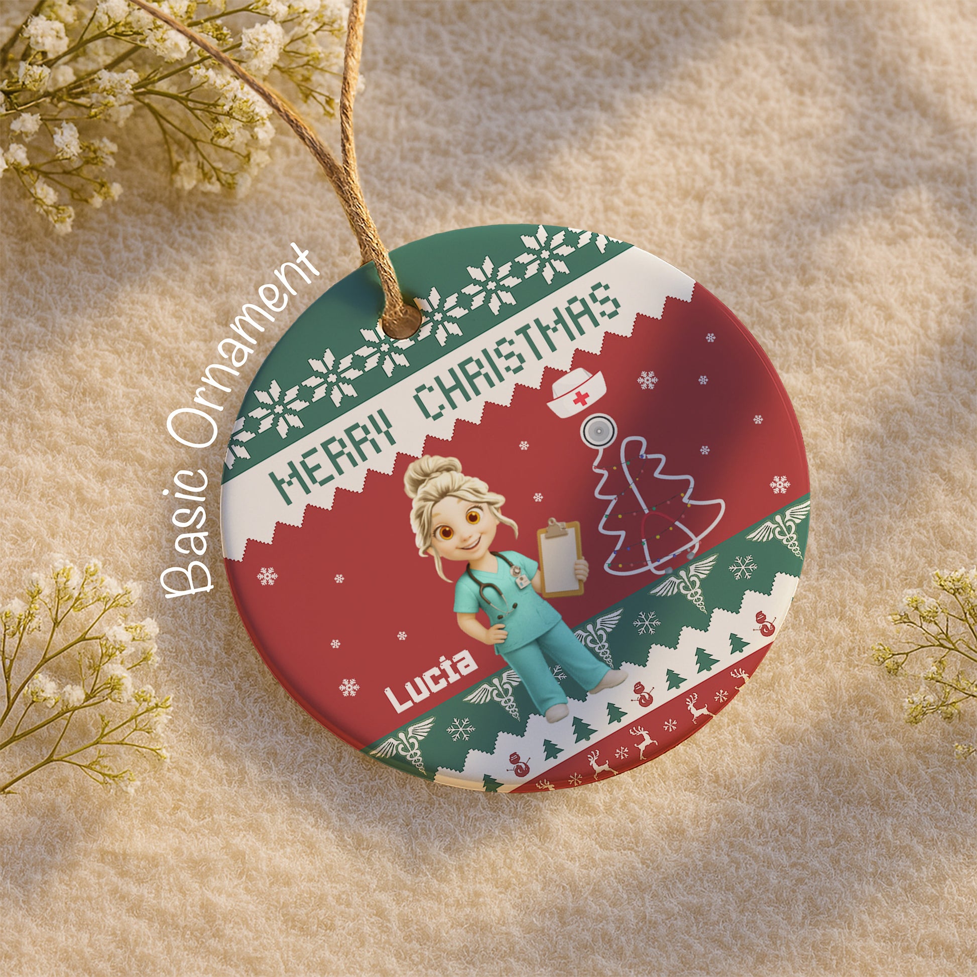 Merry Christmas Nurse Ornament