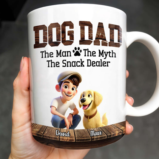 Dog Dad The Man The Myth The Snack Dealer Mug