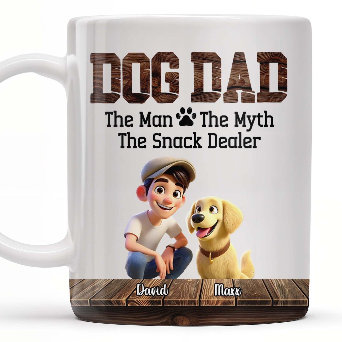 Dog Dad The Man The Myth The Snack Dealer Mug