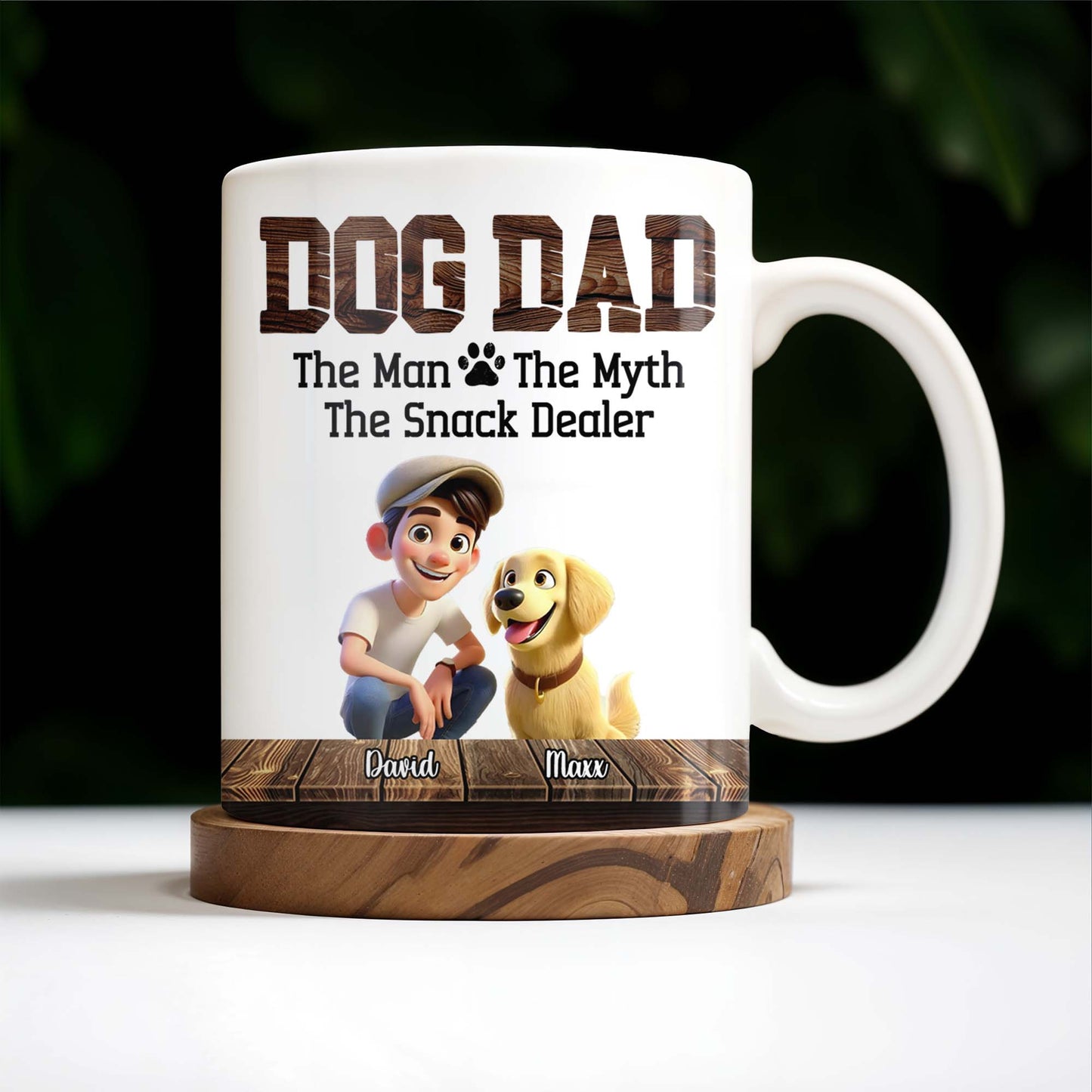 Dog Dad The Man The Myth The Snack Dealer Mug