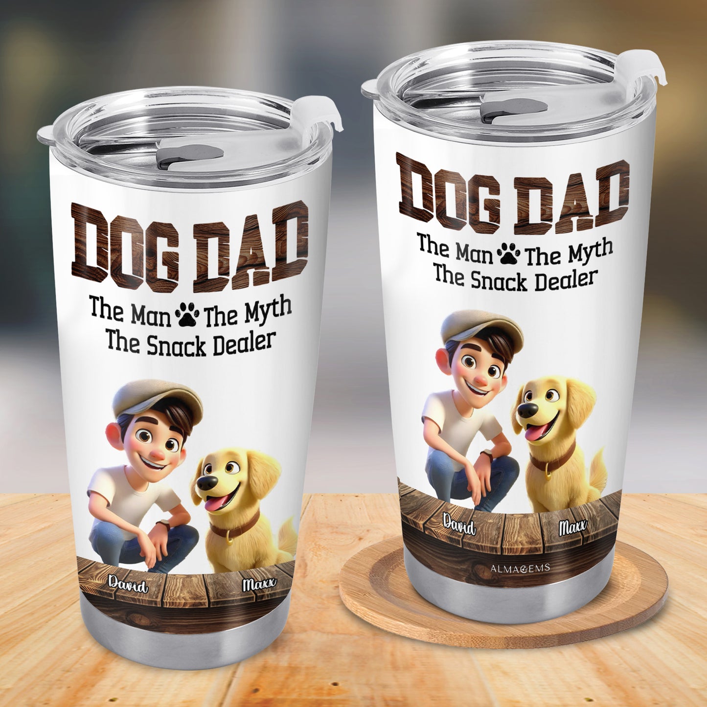 Dog Dad Man Myth Snack Dealer Tumbler