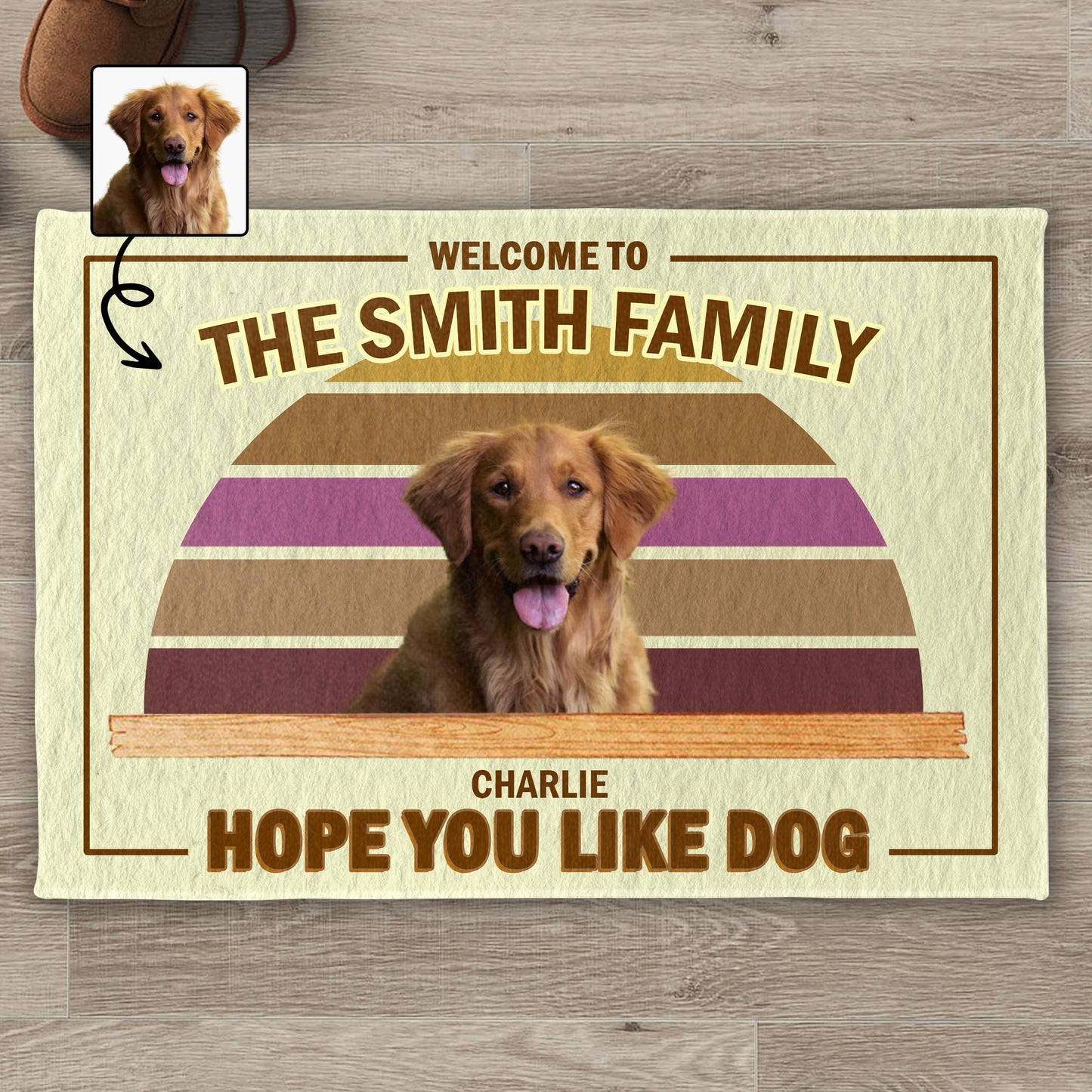Welcome To The Family And Hope You Like Dog Design - Personalized Custom Doormat - DOG020_DRM