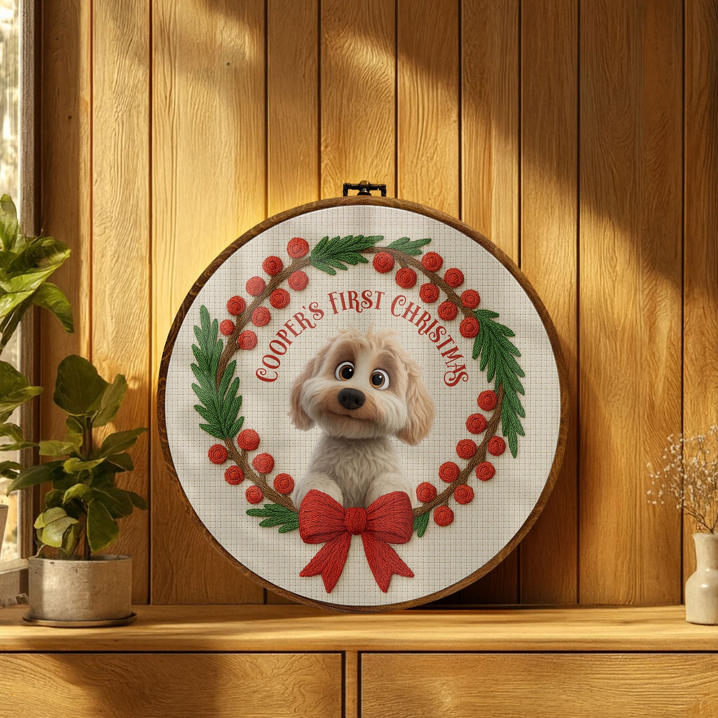 First Christmas Celebration With Cute Dog