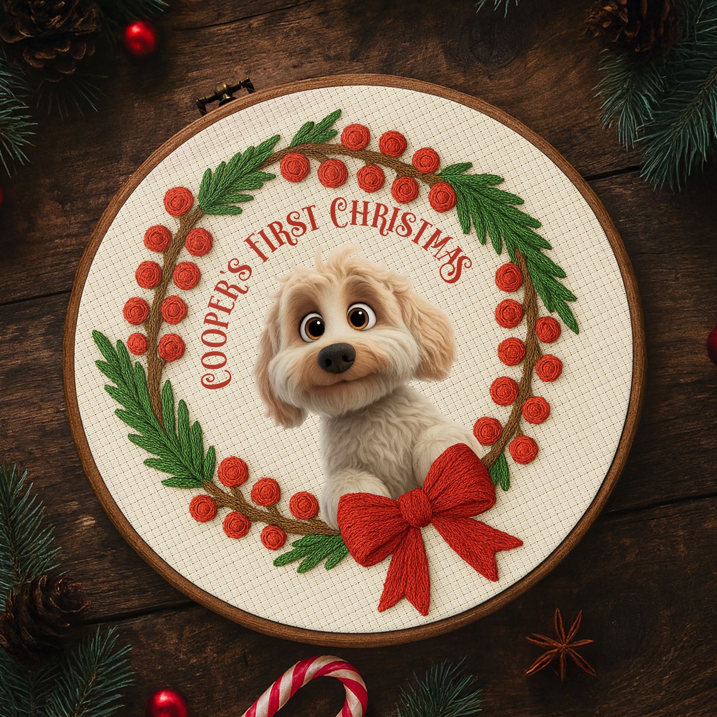 First Christmas Celebration With Cute Dog