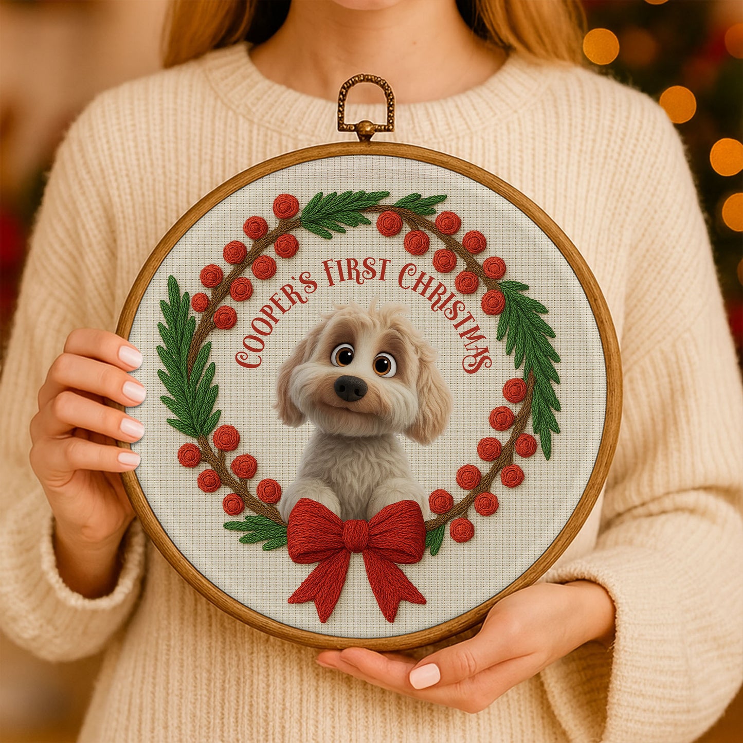 First Christmas Celebration With Cute Dog