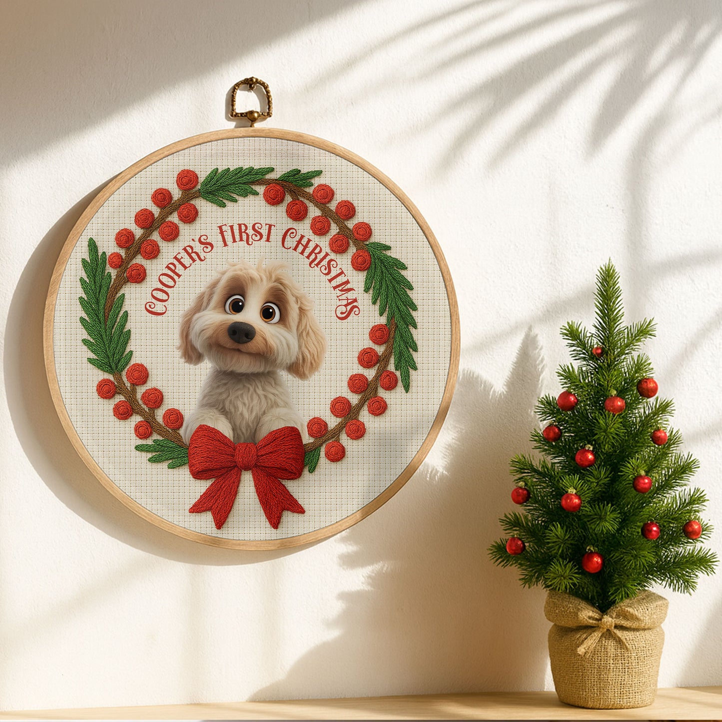 First Christmas Celebration With Cute Dog