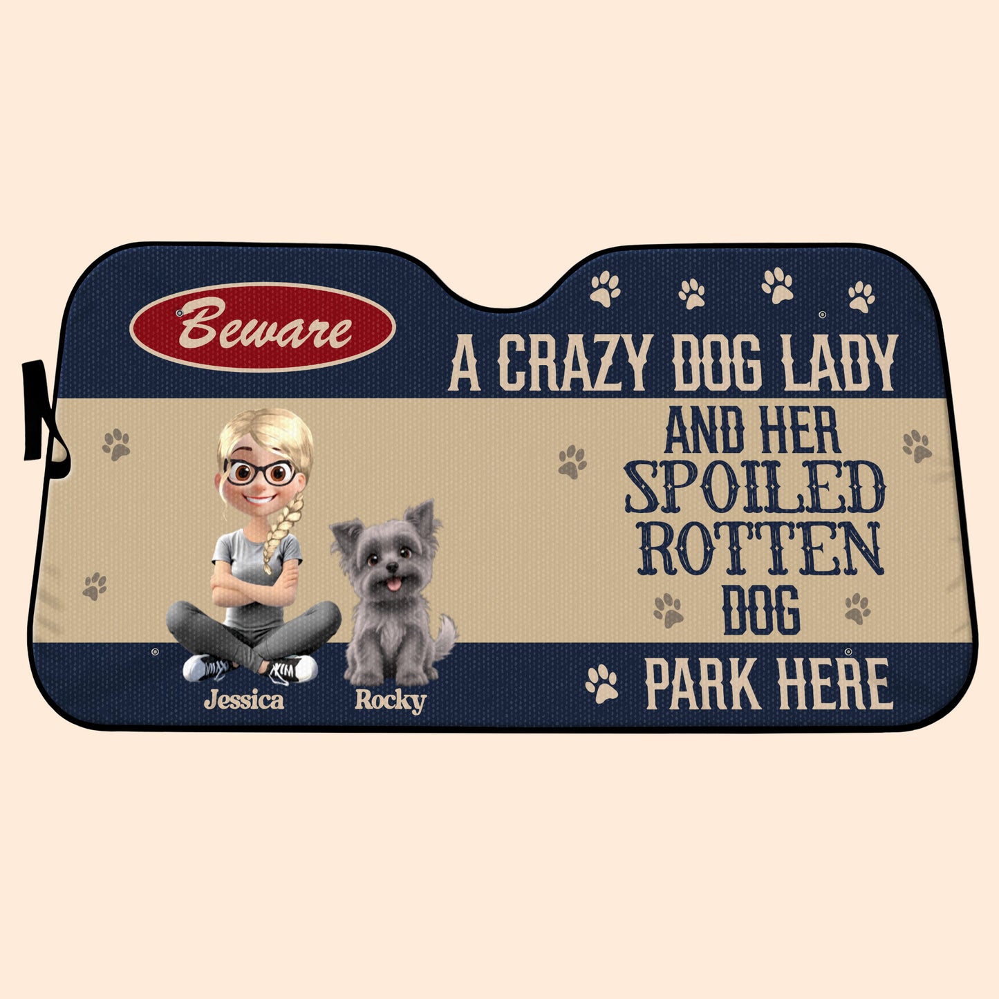 Beware A Crazy Dog Lady And Her Spoiled Rotten Dog Park Here, Woman and Dog