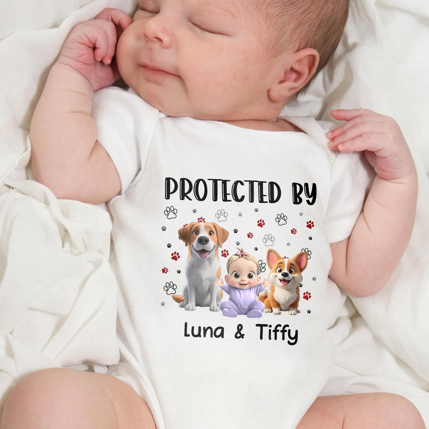 Protected By Luna & Tiffy, Baby and Dogs Design