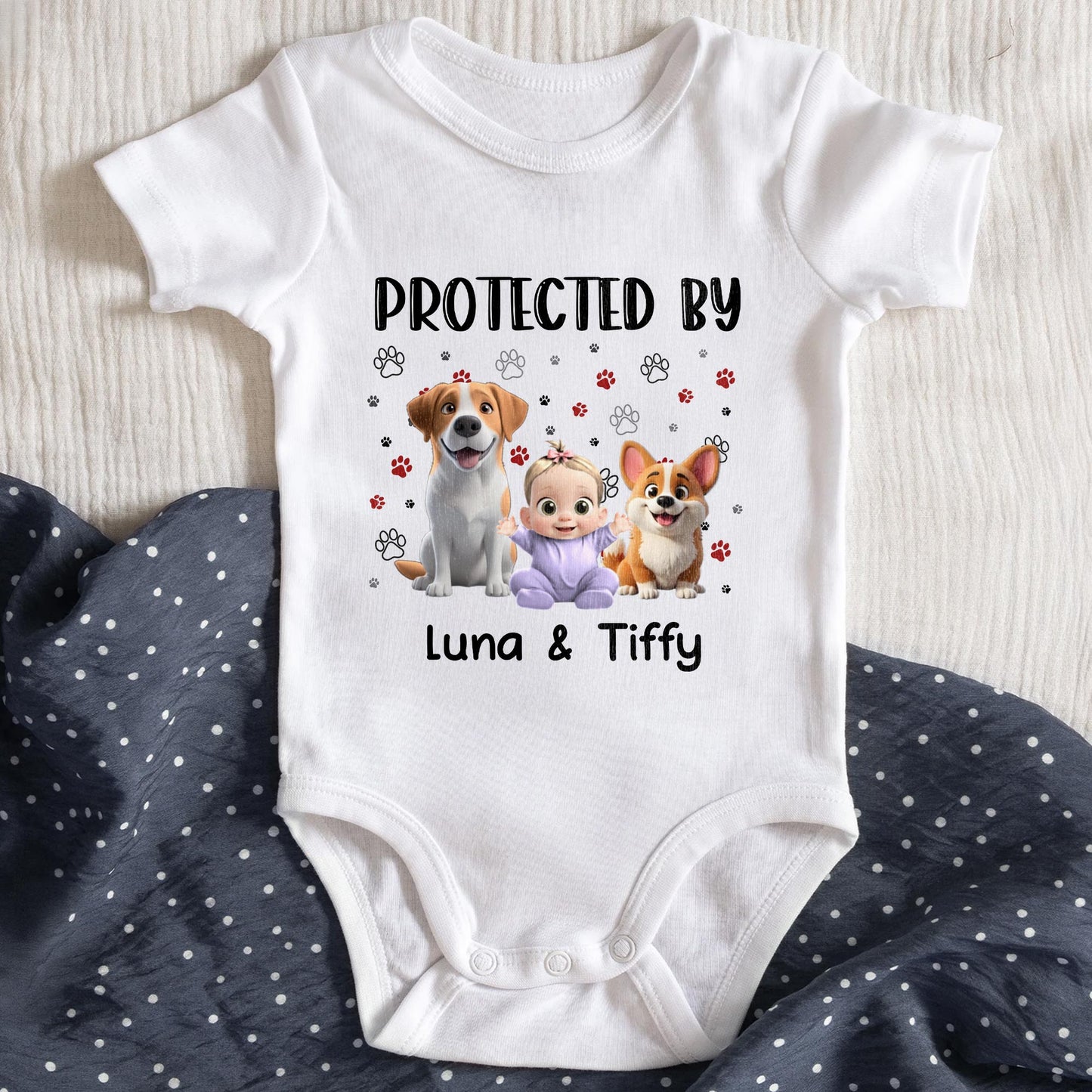 Protected By Luna & Tiffy, Baby and Dogs Design