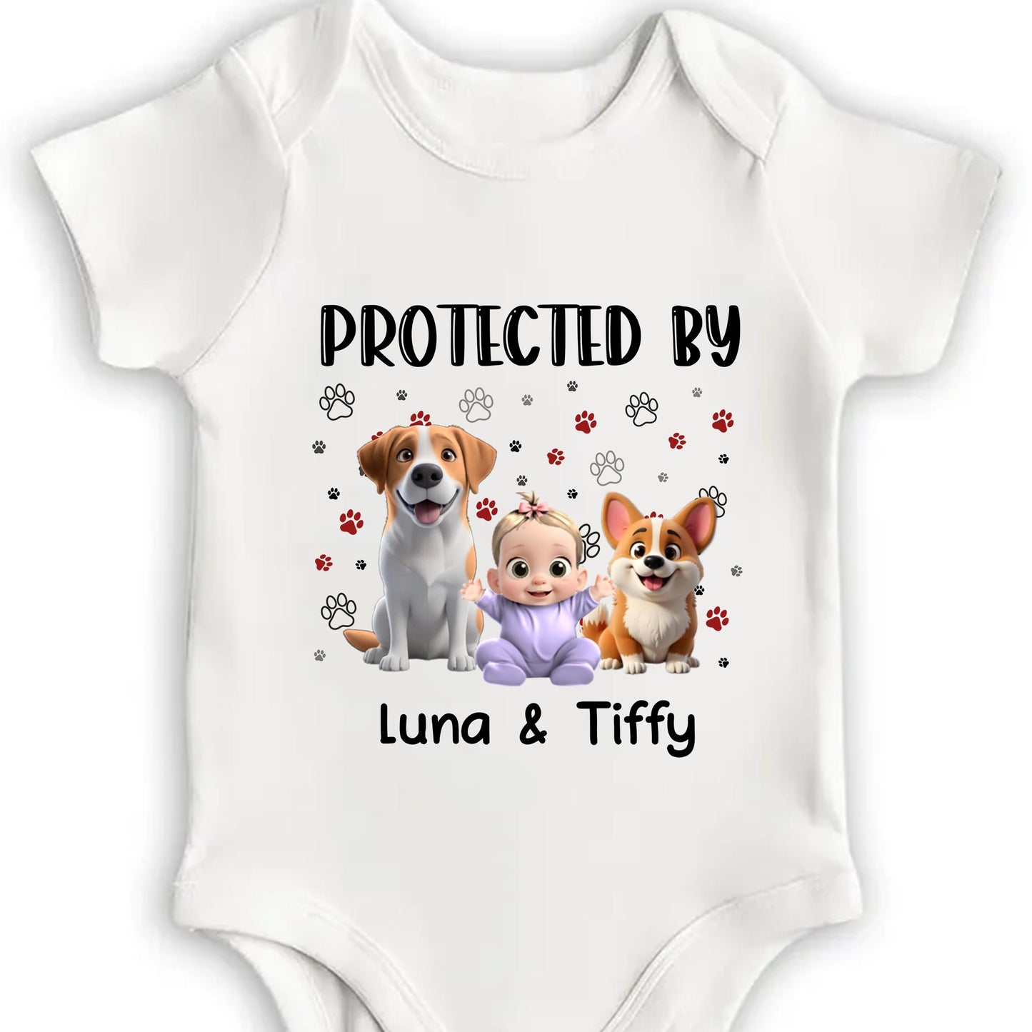 Protected By Luna & Tiffy, Baby and Dogs Design