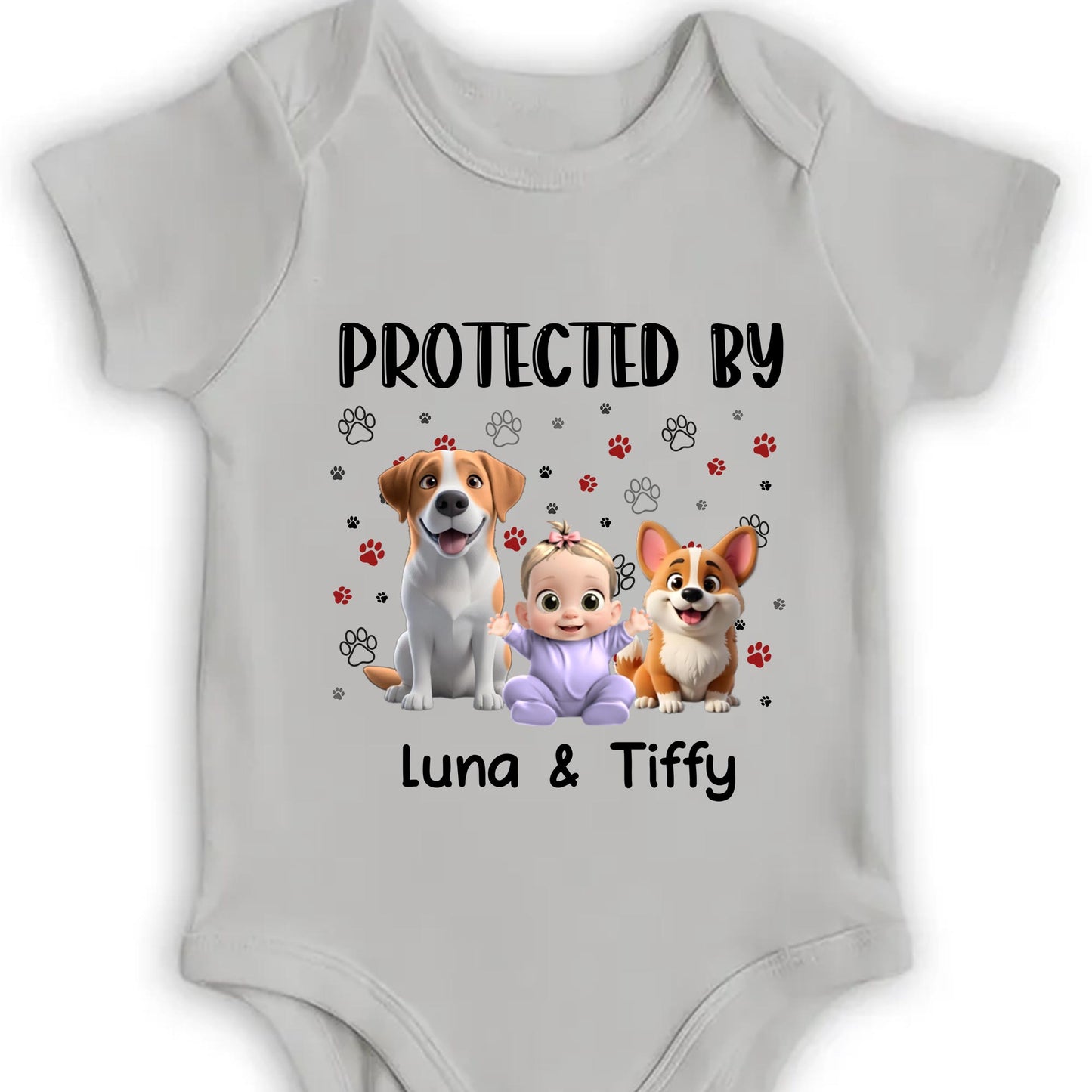 Protected By Luna & Tiffy, Baby and Dogs Design