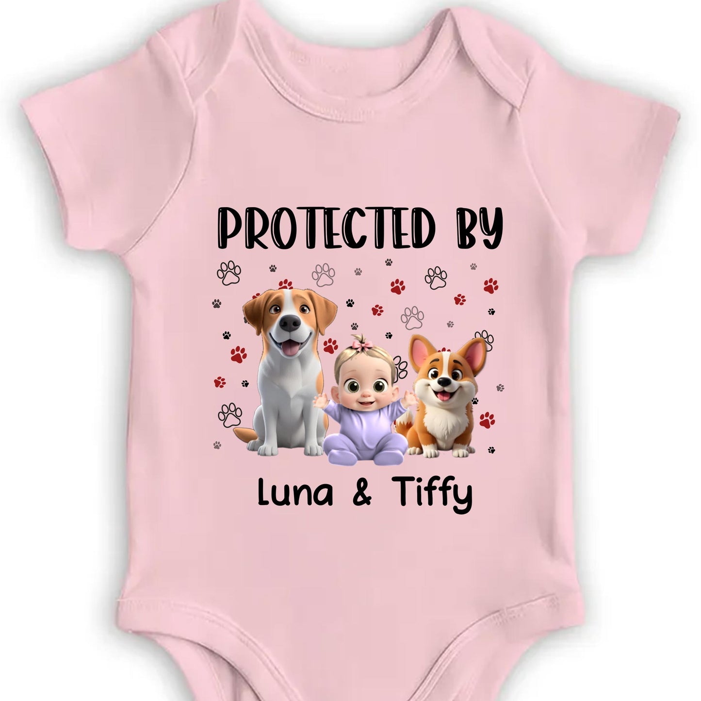 Protected By Luna & Tiffy, Baby and Dogs Design