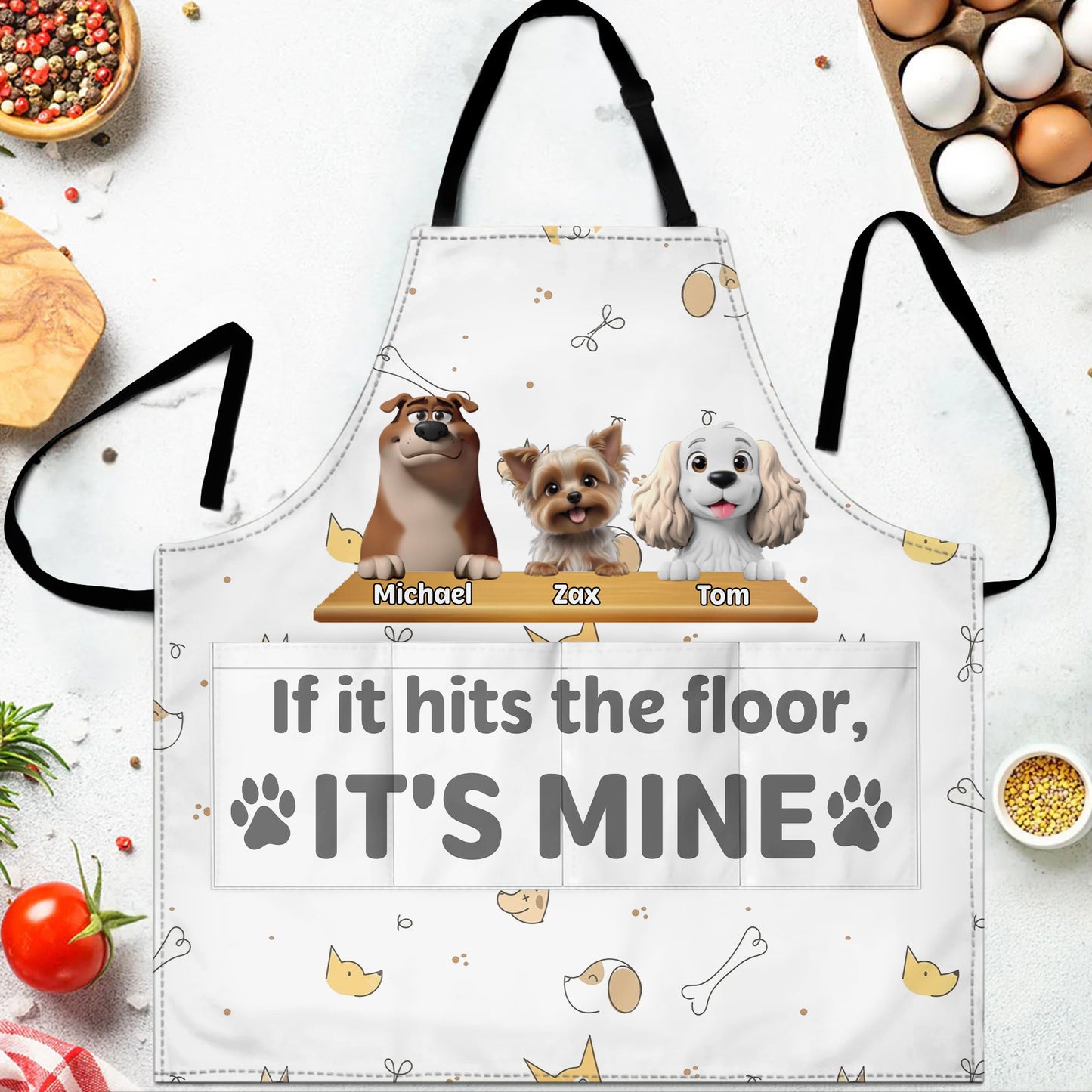 If It Hits the Floor, IT'S MINE, Dogs and Paw Prints