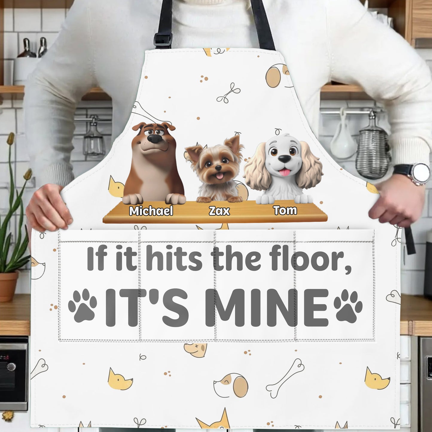 If It Hits the Floor, IT'S MINE, Dogs and Paw Prints