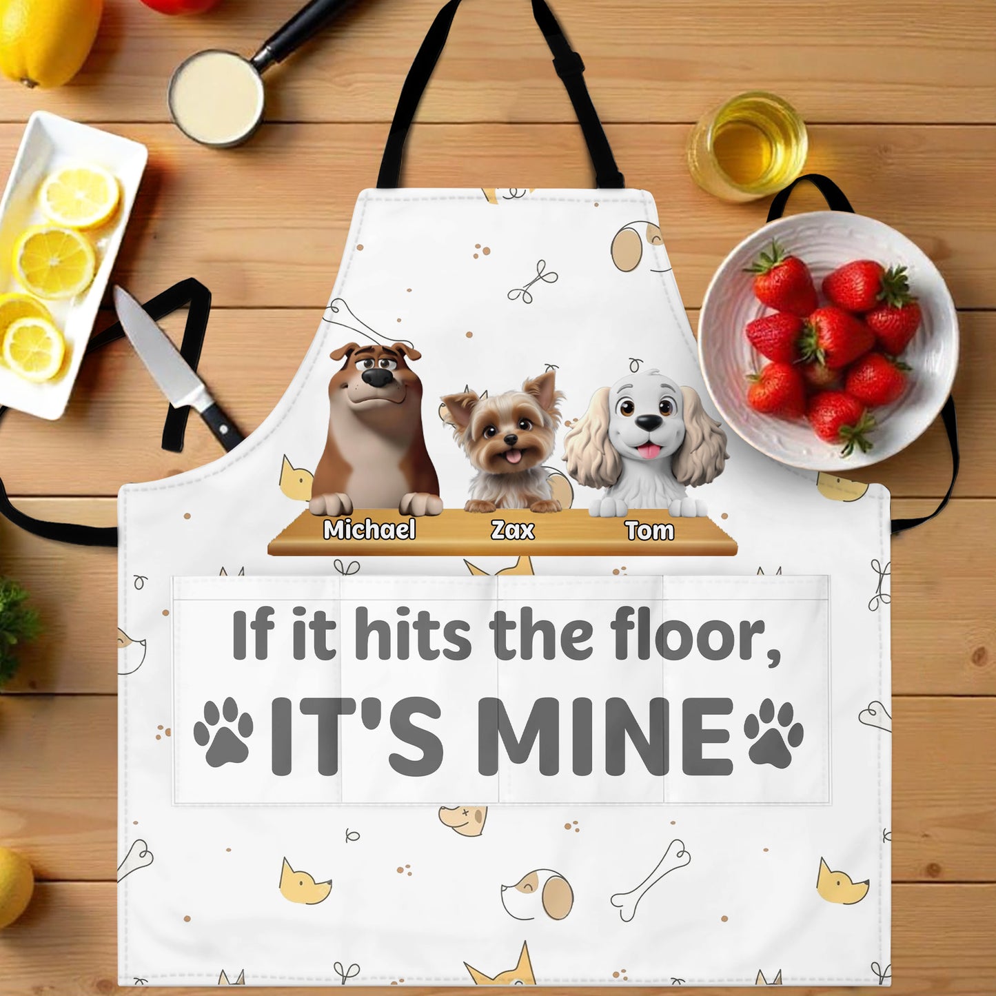 If It Hits the Floor, IT'S MINE, Dogs and Paw Prints