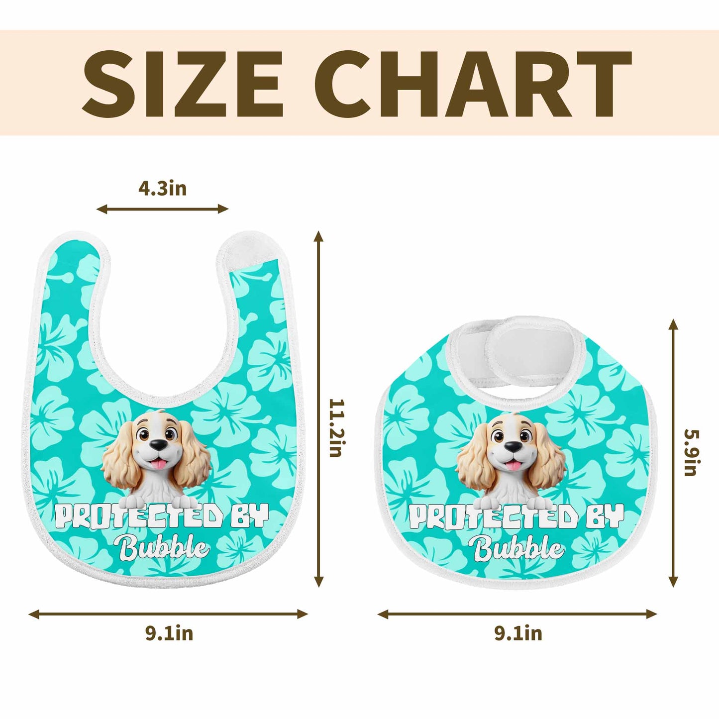 Protected By Bubble, Dog and Floral Pattern