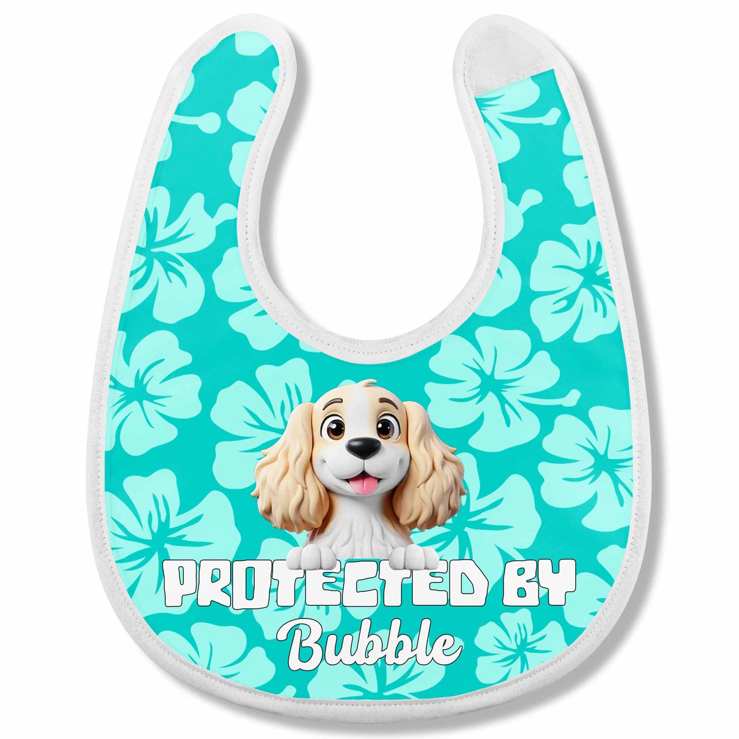 Protected By Bubble, Dog and Floral Pattern